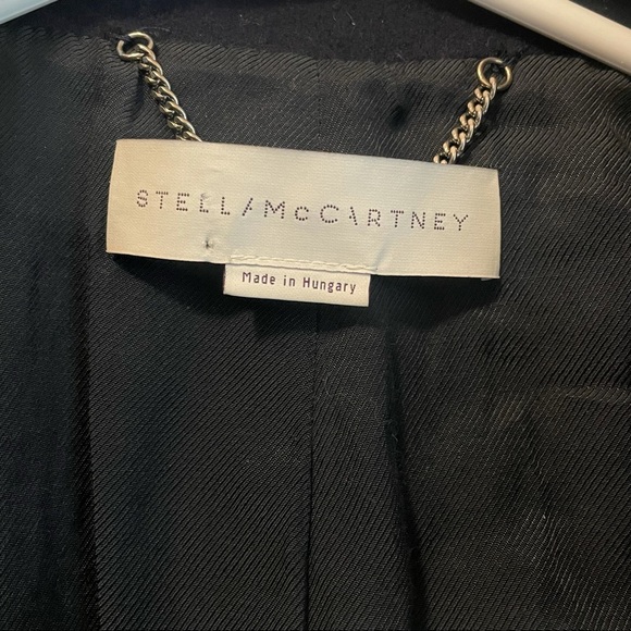 Stella McCartney Double Breasted Long Navy Blue Pea Coat - Picture 2 of 8